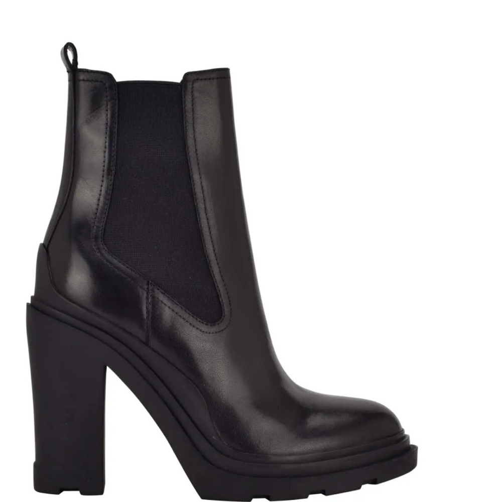 Black Chunky Heel Ankle Boots